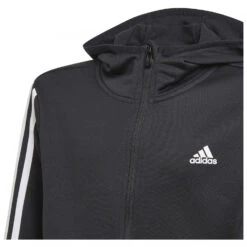 Adidas - Boy's 3 Stripes Full Zip Hoodie - Sweat à Capuche -Maloja Magasi adidas boys 3 stripes full zip hoodie sweat a capuche detail 3