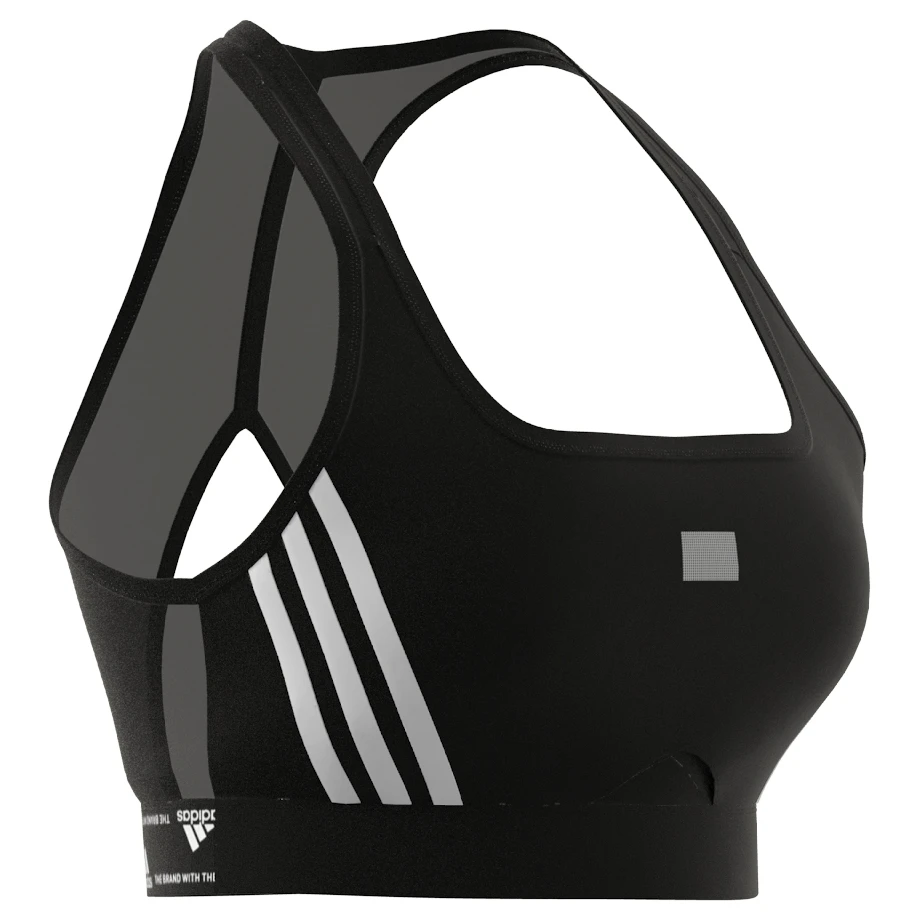 Adidas - Women's Powerreact Medium Support 3-Stripes - Brassière 4 Adidas - Women's Powerreact Medium Support 3-Stripes - Brassière – Image 2