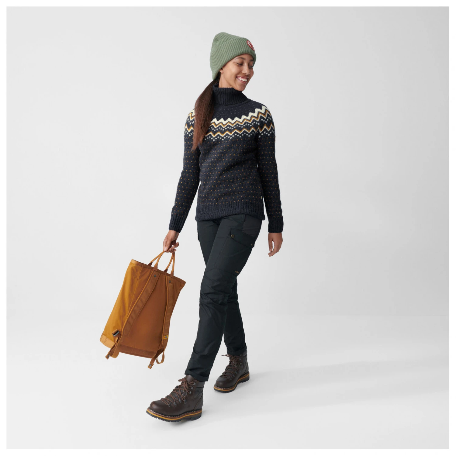 FJÄLLRÄVEN Fjällräven - Women's Övik Knit Roller Neck - Pull En Laine 5 FJÄLLRÄVEN Fjällräven - Women's Övik Knit Roller Neck - Pull En Laine – Image 3