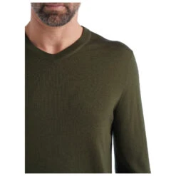 Icebreaker - Wilcox L/S V Sweater - Pull En Laine Mérinos -Maloja Magasi icebreaker wilcox l s v sweater pull en laine merinos detail 5