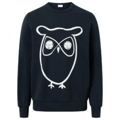 KnowledgeCotton Apparel - Crew Neck Big Owl Front Print - Pull -Maloja Magasi knowledgecotton apparel crew neck big owl front print pull 2