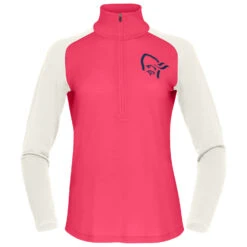 Norrøna - Women's Norrøna PureUll Zip Neck - Pull En Laine Mérinos -Maloja Magasi norroena womens norroena pureull zip neck pull en laine merinos 2