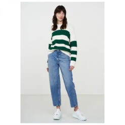 Recolution - Women's Pullover Lilac Stripes - Pull -Maloja Magasi recolution womens pullover lilac stripes pull detail 4