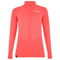 Salewa - Women's Zebru Medium Warm AMR Half Zip Tee - Sous-vêtement Mérinos -Maloja Magasi salewa womens zebru medium warm amr half zip tee sous vetement merinos 1
