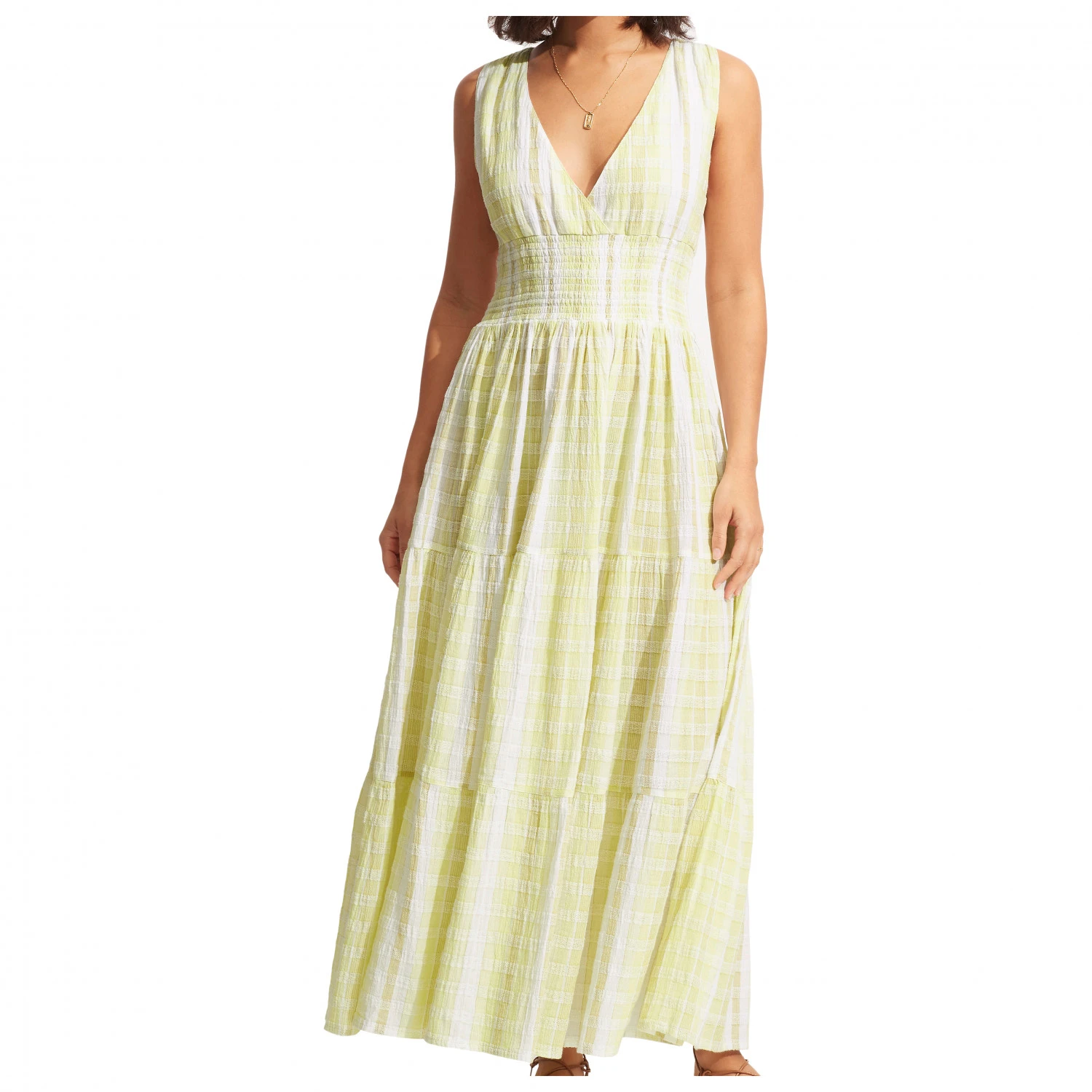 Seafolly - Women's Textured Gingham Max Dress - Robe 8 Seafolly - Women's Textured Gingham Max Dress - Robe â Image 6