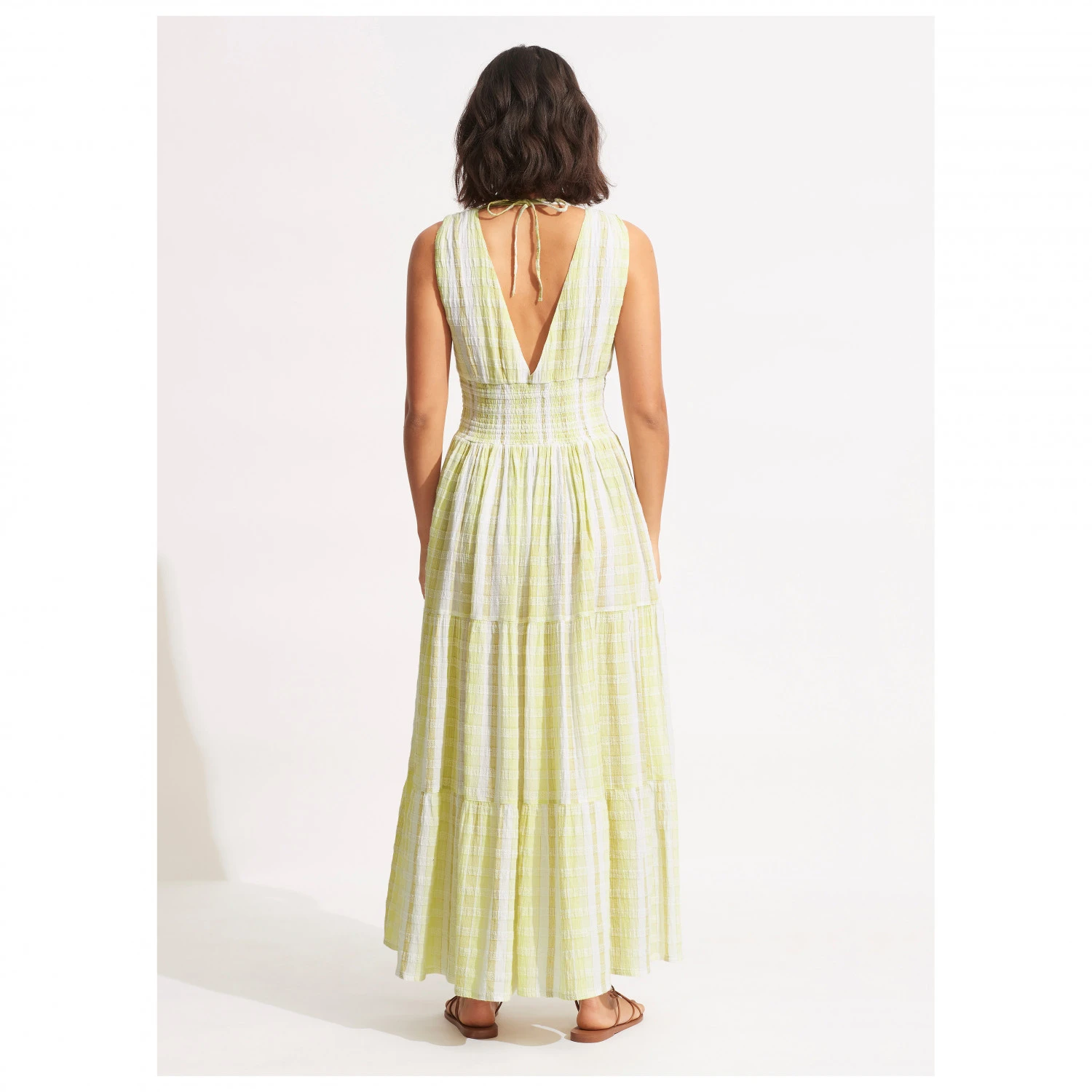 Seafolly - Women's Textured Gingham Max Dress - Robe 4 Seafolly - Women's Textured Gingham Max Dress - Robe â Image 2
