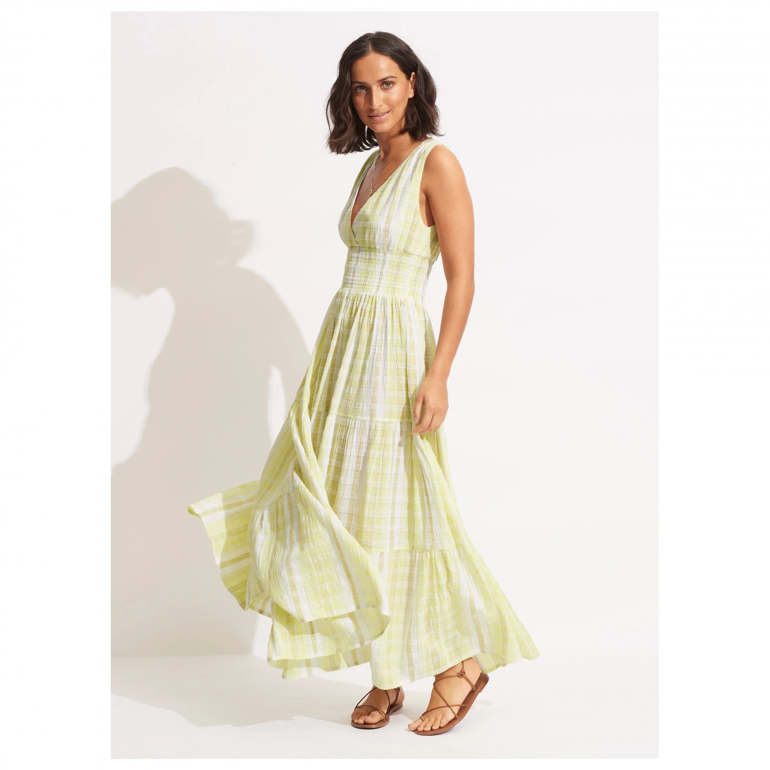 Seafolly - Women's Textured Gingham Max Dress - Robe 5 Seafolly - Women's Textured Gingham Max Dress - Robe â Image 3