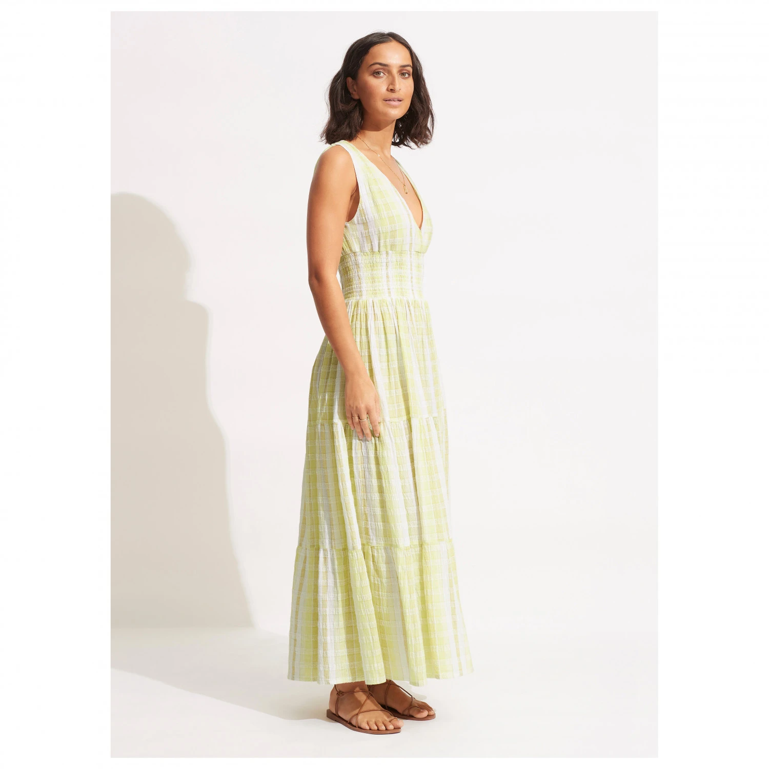 Seafolly - Women's Textured Gingham Max Dress - Robe 6 Seafolly - Women's Textured Gingham Max Dress - Robe â Image 4